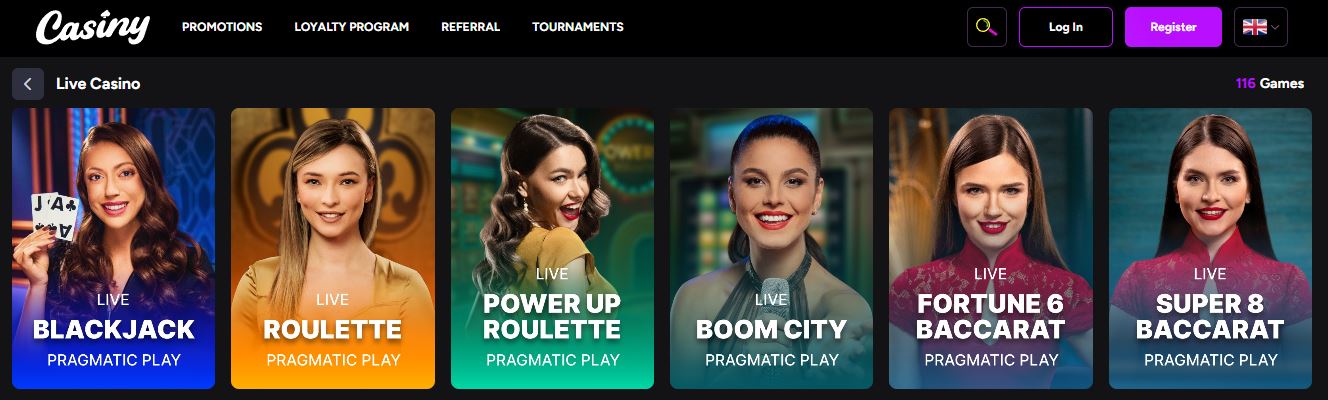 Play live casino games with real dealers online